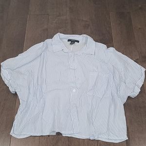 Striped cropped shirt